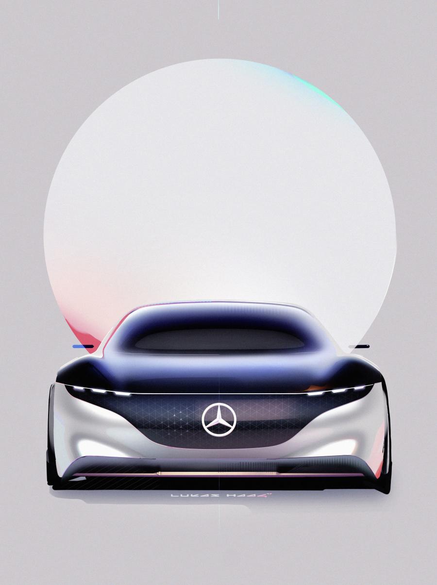 Эскиз Mercedes-Benz Vision EQS 2019 года  (фото 3 из 54)